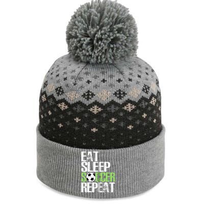 Eat Sleep Soccer Repeat Cool Sport Player Gift The Baniff Cuffed Pom Beanie