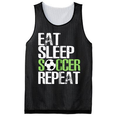 Eat Sleep Soccer Repeat Cool Sport Player Gift Mesh Reversible Basketball Jersey Tank