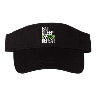 Eat Sleep Soccer Repeat Cool Sport Player Gift Valucap Bio-Washed Visor