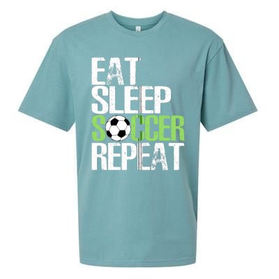 Eat Sleep Soccer Repeat Cool Sport Player Gift Sueded Cloud Jersey T-Shirt