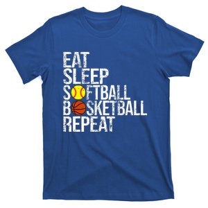 Eat Sleep Softball Basketball Repeat Funny Ball T-Shirt