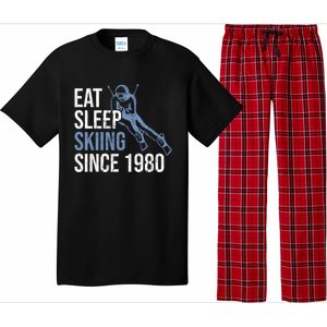 Eat Sleep Skiing Repeat Skier Sport Winter Addiction Ski Cool Gift Pajama Set