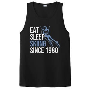 Eat Sleep Skiing Repeat Skier Sport Winter Addiction Ski Cool Gift PosiCharge Competitor Tank