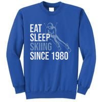 Eat Sleep Skiing Repeat Skier Sport Winter Addiction Ski Cool Gift Sweatshirt