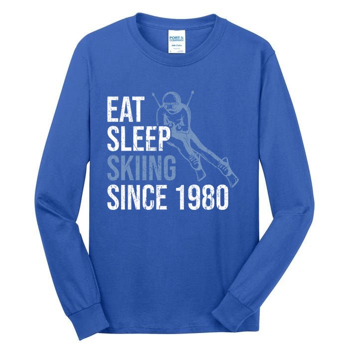 Eat Sleep Skiing Repeat Skier Sport Winter Addiction Ski Cool Gift Tall Long Sleeve T-Shirt