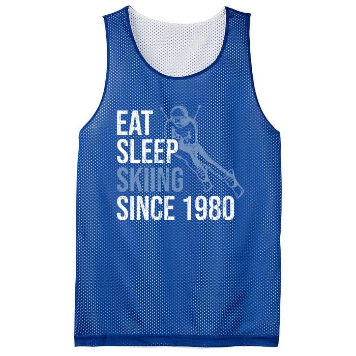 Eat Sleep Skiing Repeat Skier Sport Winter Addiction Ski Cool Gift Mesh Reversible Basketball Jersey Tank