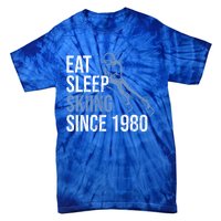 Eat Sleep Skiing Repeat Skier Sport Winter Addiction Ski Cool Gift Tie-Dye T-Shirt