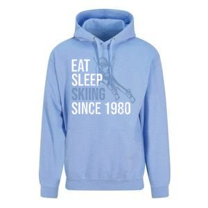 Eat Sleep Skiing Repeat Skier Sport Winter Addiction Ski Cool Gift Unisex Surf Hoodie