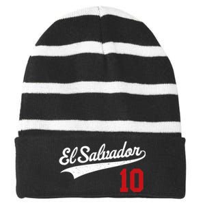 El Salvador Soccer Jersey Camiseta Baseball Beisbol Striped Beanie with Solid Band