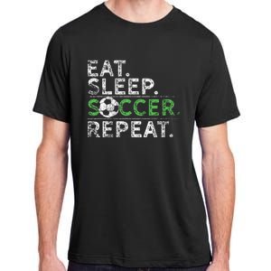 Eat Sleep Soccer Repeat Soccer Player Coach Adult ChromaSoft Performance T-Shirt