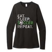 Eat Sleep Soccer Repeat Soccer Player Coach Womens CVC Long Sleeve Shirt