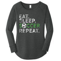 Eat Sleep Soccer Repeat Soccer Player Coach Women's Perfect Tri Tunic Long Sleeve Shirt