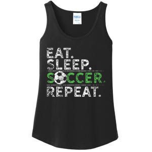 Eat Sleep Soccer Repeat Soccer Player Coach Ladies Essential Tank