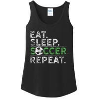 Eat Sleep Soccer Repeat Soccer Player Coach Ladies Essential Tank