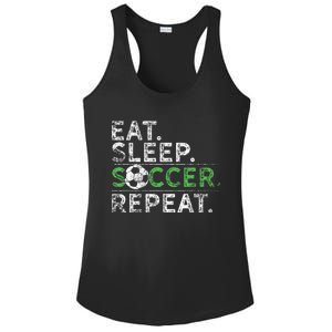 Eat Sleep Soccer Repeat Soccer Player Coach Ladies PosiCharge Competitor Racerback Tank