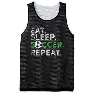 Eat Sleep Soccer Repeat Soccer Player Coach Mesh Reversible Basketball Jersey Tank