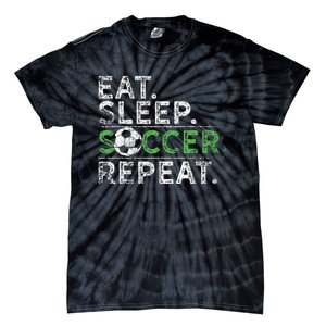 Eat Sleep Soccer Repeat Soccer Player Coach Tie-Dye T-Shirt