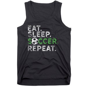 Eat Sleep Soccer Repeat Soccer Player Coach Tank Top