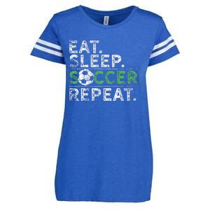 Eat Sleep Soccer Repeat Soccer Player Coach Enza Ladies Jersey Football T-Shirt