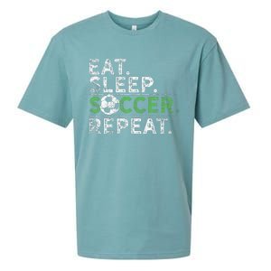 Eat Sleep Soccer Repeat Soccer Player Coach Sueded Cloud Jersey T-Shirt