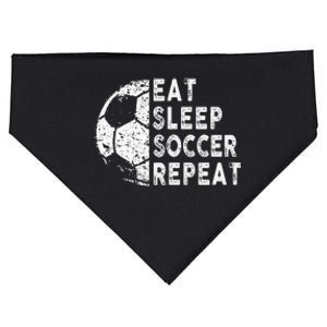 Eat Sleep Soccer Repeat Football Player Fan Funny USA-Made Doggie Bandana