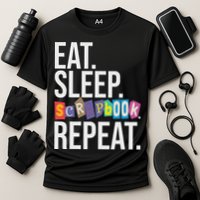 Eat Sleep Scrapbook Repeat Scrapbooker Scrapbooking Lover Cooling Performance Crew T-Shirt