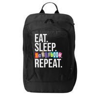 Eat Sleep Scrapbook Repeat Scrapbooker Scrapbooking Lover City Backpack