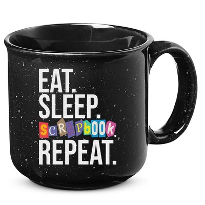 Eat Sleep Scrapbook Repeat Scrapbooker Scrapbooking Lover 15oz Campfire Ceramic Mug