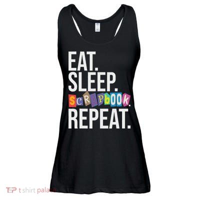 Eat Sleep Scrapbook Repeat Scrapbooker Scrapbooking Lover Ladies Essential Flowy Tank