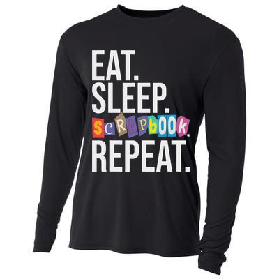 Eat Sleep Scrapbook Repeat Scrapbooker Scrapbooking Lover Cooling Performance Long Sleeve Crew