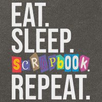 Eat Sleep Scrapbook Repeat Scrapbooker Scrapbooking Lover Cotton Canvas Backpack