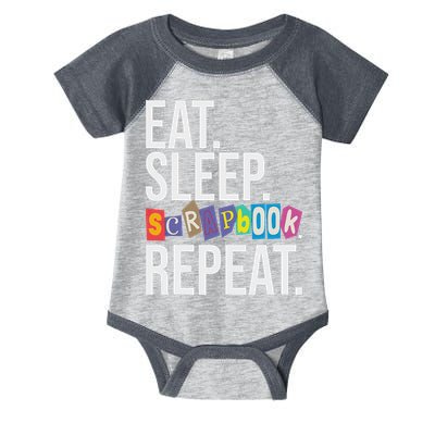 Eat Sleep Scrapbook Repeat Scrapbooker Scrapbooking Lover Infant Baby Jersey Bodysuit