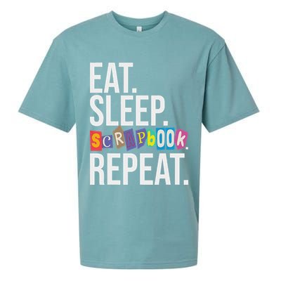 Eat Sleep Scrapbook Repeat Scrapbooker Scrapbooking Lover Sueded Cloud Jersey T-Shirt