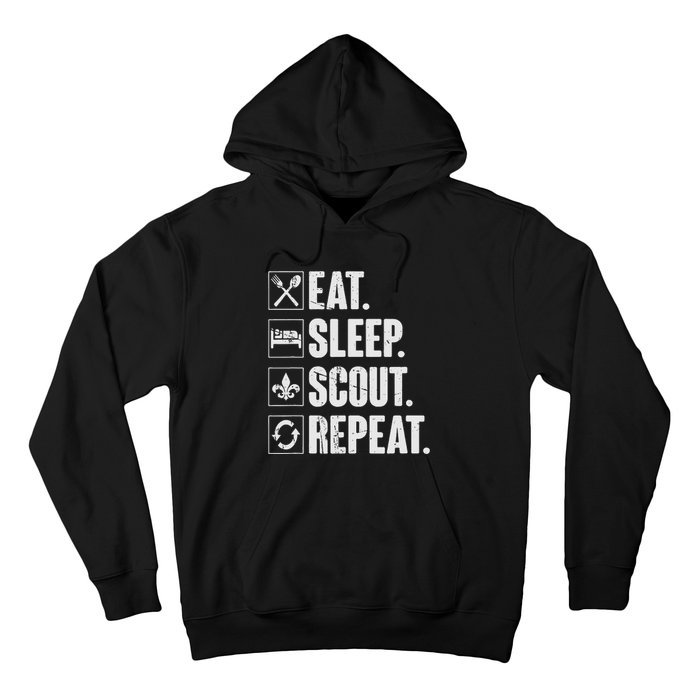 Eat Sleep Scout Repeat Funny Scouting Lover Gift Hoodie