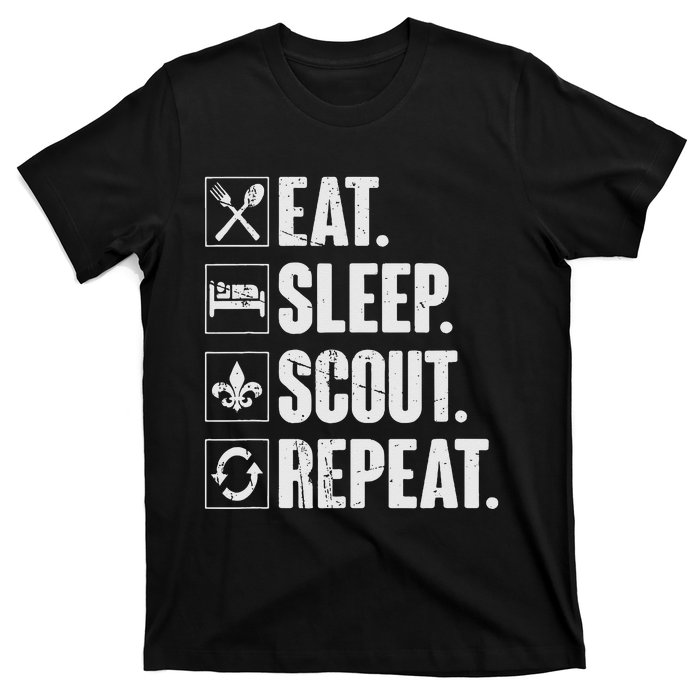 Eat Sleep Scout Repeat Funny Scouting Lover Gift T-Shirt