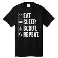 Eat Sleep Scout Repeat Funny Scouting Lover Gift Tall T-Shirt