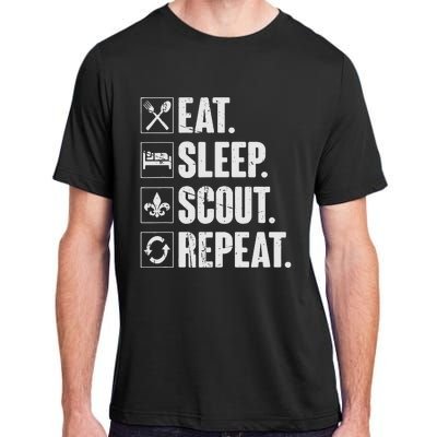 Eat Sleep Scout Repeat Funny Scouting Lover Gift Adult ChromaSoft Performance T-Shirt