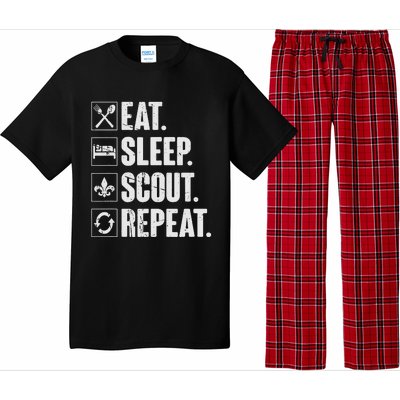 Eat Sleep Scout Repeat Funny Scouting Lover Gift Pajama Set