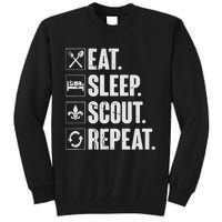 Eat Sleep Scout Repeat Funny Scouting Lover Gift Tall Sweatshirt