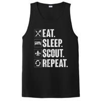 Eat Sleep Scout Repeat Funny Scouting Lover Gift PosiCharge Competitor Tank