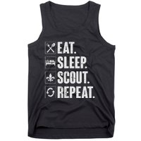 Eat Sleep Scout Repeat Funny Scouting Lover Gift Tank Top