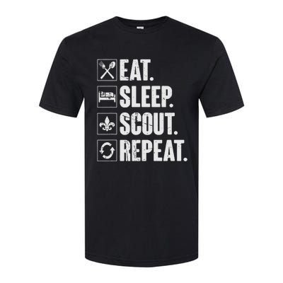 Eat Sleep Scout Repeat Funny Scouting Lover Gift Softstyle CVC T-Shirt