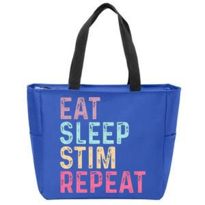 Eat Sleep Stim Repeat Autism Awareness Zip Tote Bag