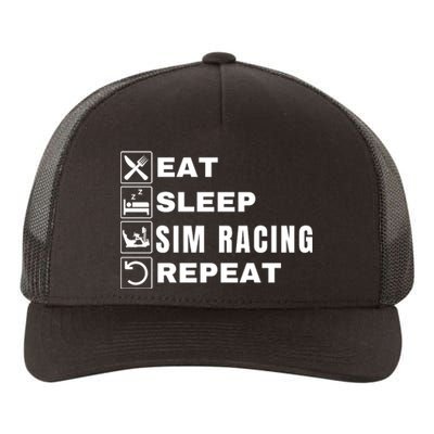 Eat Sleep Sim Racing Repeat Sim Racer Car Racing Sim Race Funny Gaming Esport Yupoong Adult 5-Panel Trucker Hat