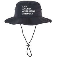 Eat Sleep Sim Racing Repeat Sim Racer Car Racing Sim Race Funny Gaming Esport Legacy Cool Fit Booney Bucket Hat