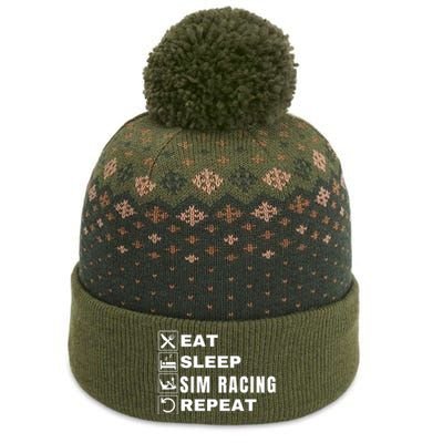 Eat Sleep Sim Racing Repeat Sim Racer Car Racing Sim Race Funny Gaming Esport The Baniff Cuffed Pom Beanie