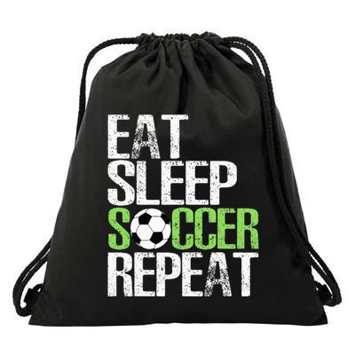 Eat Sleep Soccer Repeat Cool Sport Player Gift Drawstring Bag