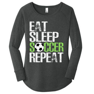 Eat Sleep Soccer Repeat Cool Sport Player Gift Women's Perfect Tri Tunic Long Sleeve Shirt