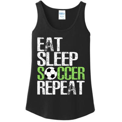 Eat Sleep Soccer Repeat Cool Sport Player Gift Ladies Essential Tank