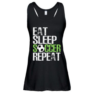 Eat Sleep Soccer Repeat Cool Sport Player Gift Ladies Essential Flowy Tank